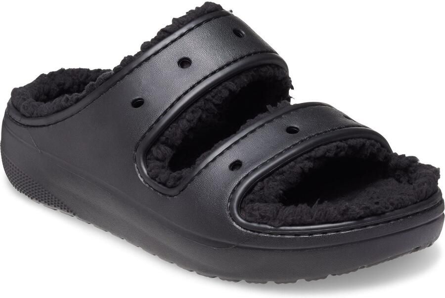 Crocs Classic Cozzzy Thermoplastische Dames Zwarte Sandalen
