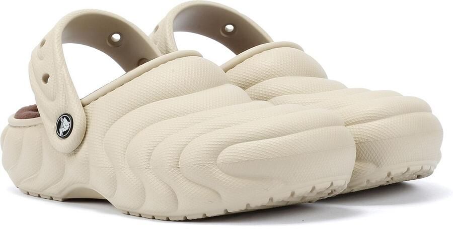 Crocs Classic gevoerde Overpuff damesklompen beige