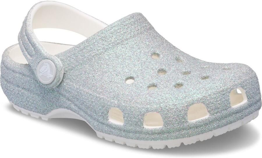 Crocs Classic Glitter Clog Thermoplastische Witte Loafers