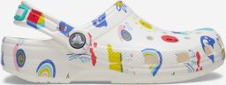 Crocs Classic Graphic Thermoplastische Witte Multi Mocassins