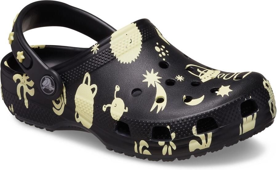 Crocs Classic Graphic Thermoplastische Zwarte Instappers