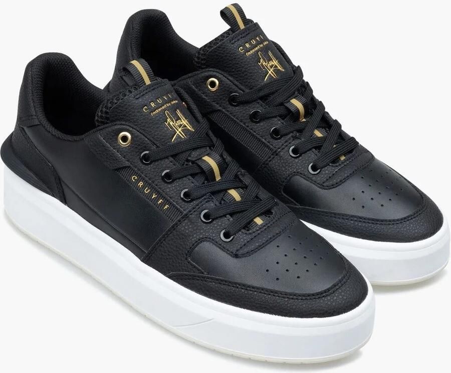 Cruyff Classics Cruyff Endorsed Tennis Heren Sneakers Van Leer In Het Zwart
