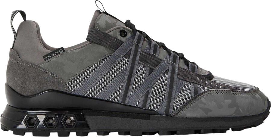 Cruyff Fearia Hex-Tech-sportschoenen voor heren (Grijs Zwart)