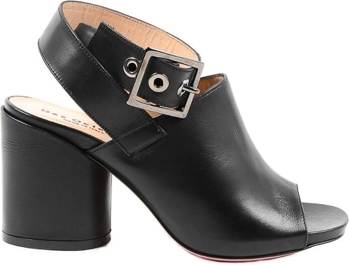 Dee Ocleppo Leren Gesp Sandalen Middenhoge Hak Stijl