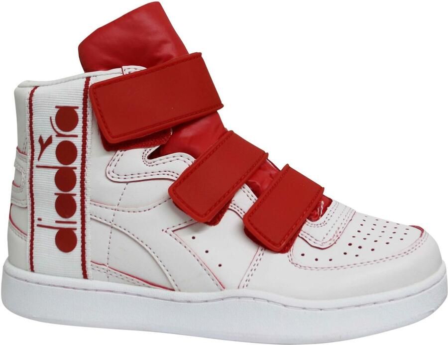 Diadora MI Basket Heren Wit Rood Sportschoenen