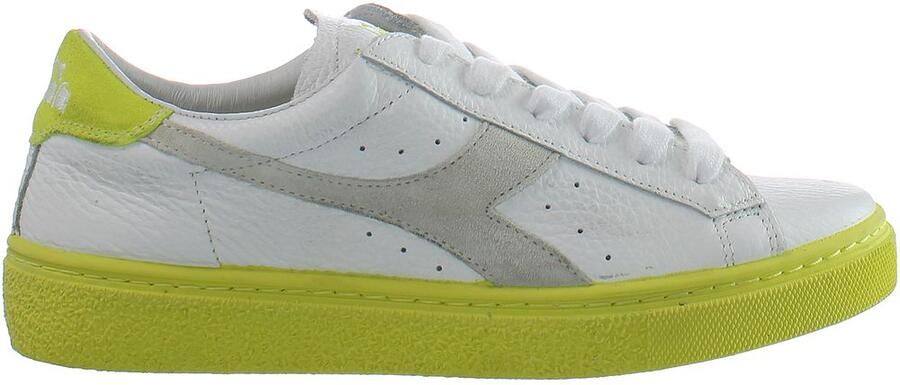 Diadora Montecarlo H Kleurblok Dames Wit Geel Trainers