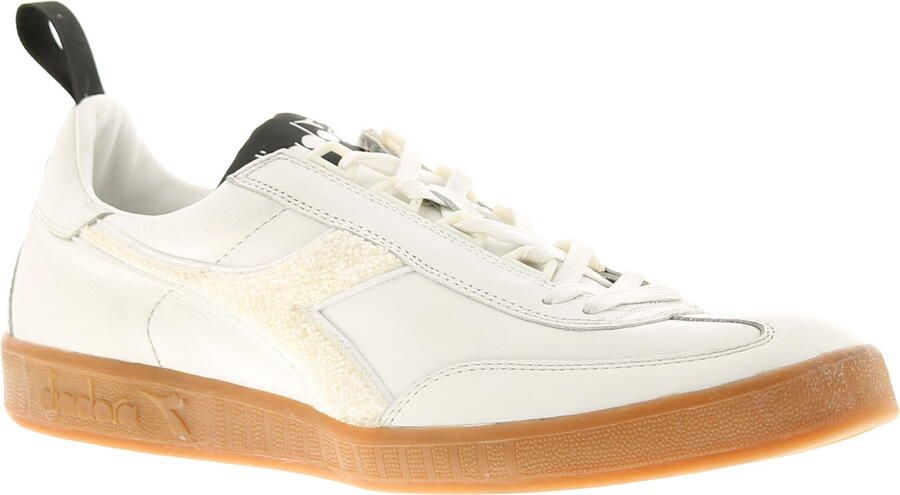 Diadora Unisex Premium lederen bovenkant veter omhoog Retro Fashion Trainer met verweerde afwerking