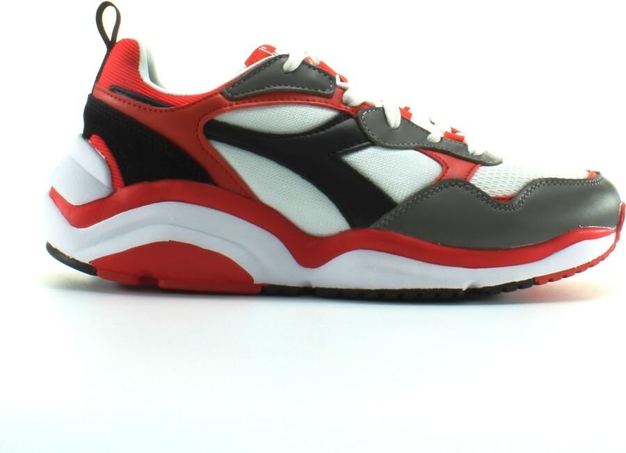 Diadora Whizz Run Heren Wit Rood Sportschoenen