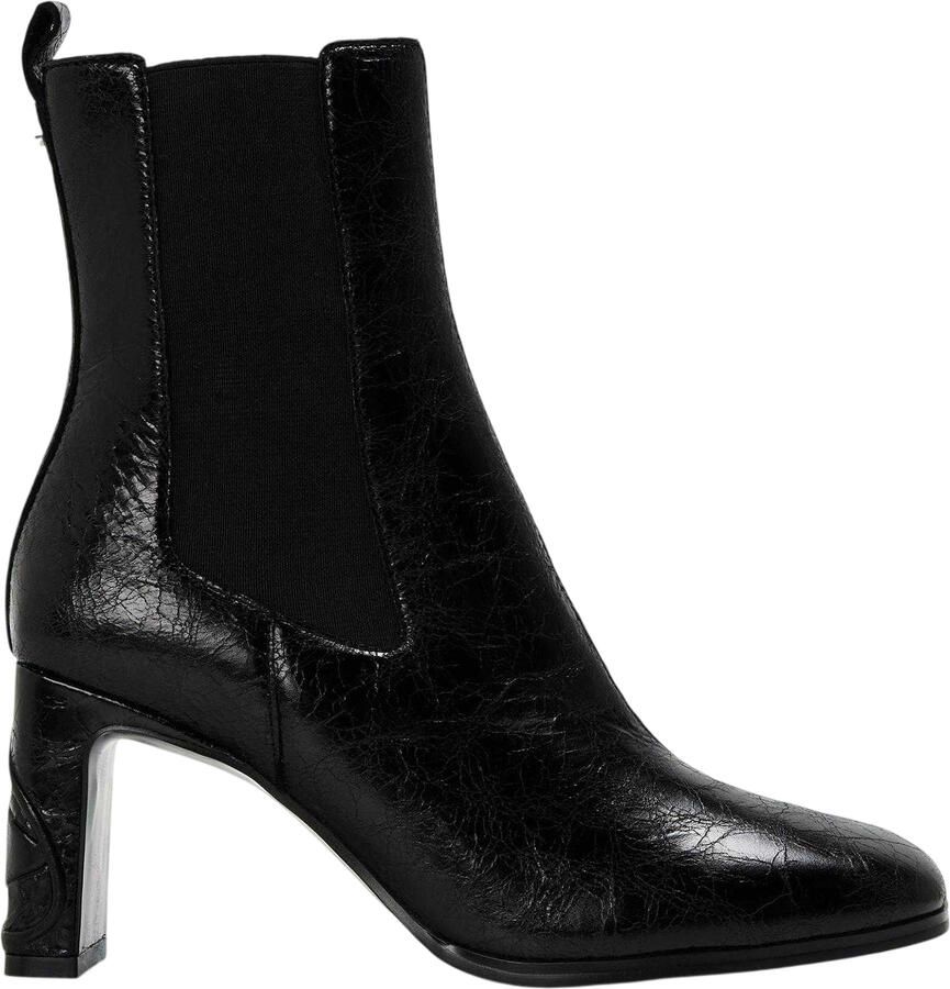 Diesel Giove leren Chelsea-laarzen voor dames (Zwart)