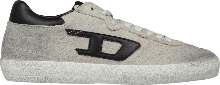 Diesel Heren S-Leroji leren sportschoenen (Zilver)