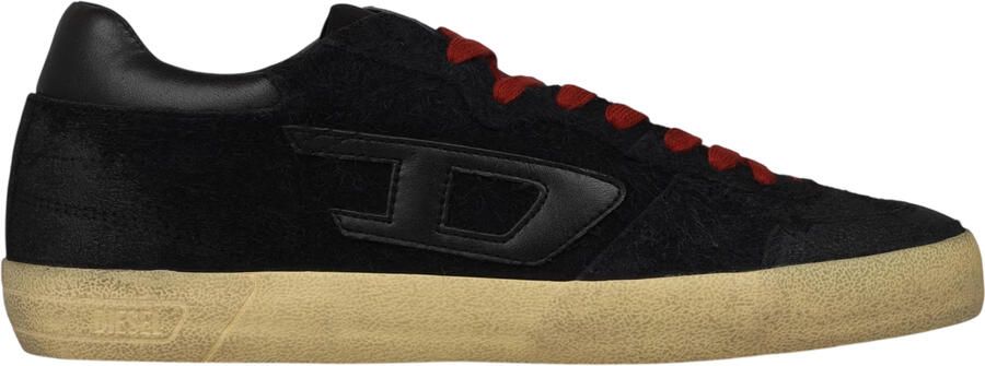 Diesel Heren S-Leroji leren sportschoenen (Zwart)