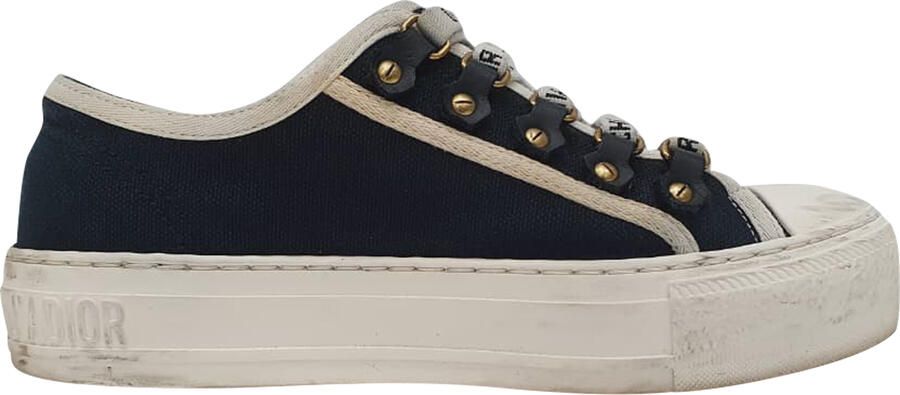 Dior Pre-owned Dior Walk 'n' Dior Sneakers in Marineblauwe Katoen