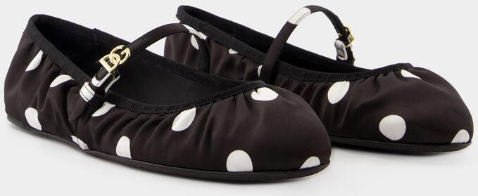 Dolce & Gabbana Ballerina's Dolce&Gabbana Katoen Zwart Wit
