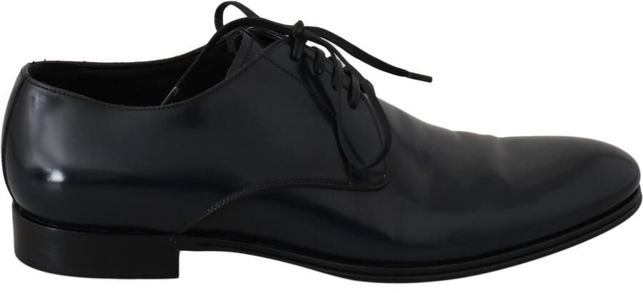 Dolce & Gabbana Blauw Leren Jurk Derby Formele Herenschoenen