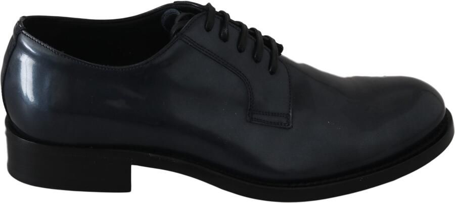 Dolce & Gabbana Blauwe Leren Derby Kledingformele Schoenen