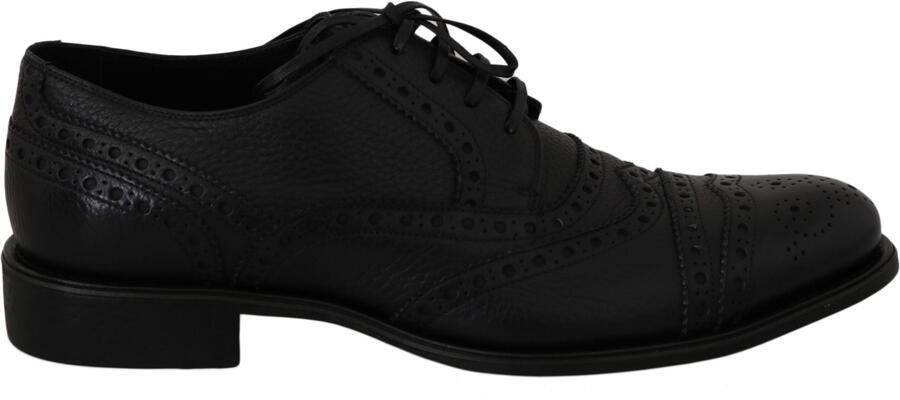 Dolce & Gabbana Blauwe Leren Wingtip Oxford Dress Schoenen