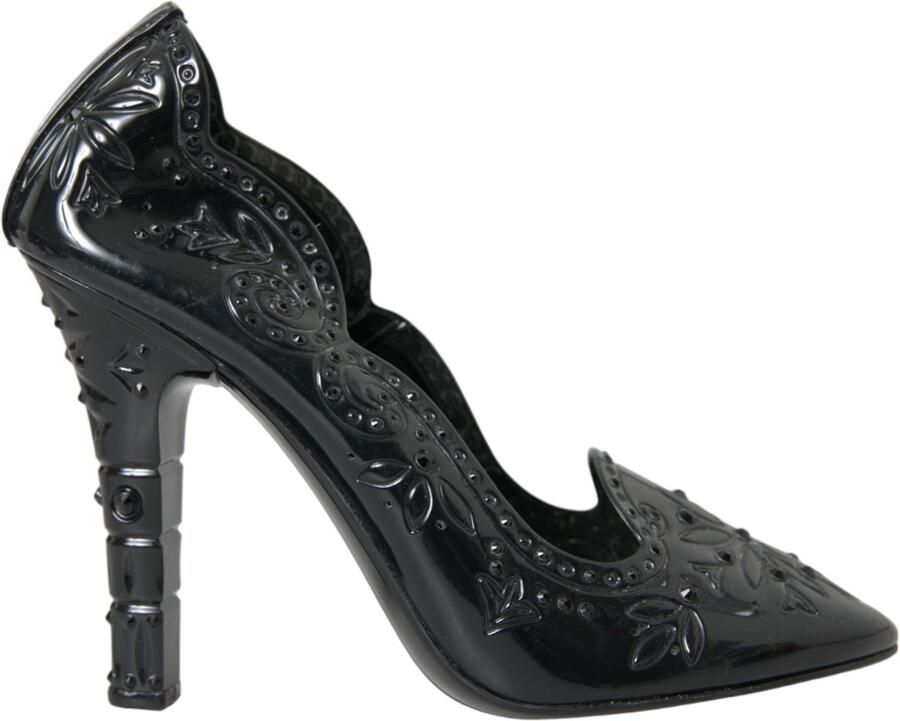 Dolce & Gabbana Bloemen Patenten Leren Hakken Hoge Hak Stijl