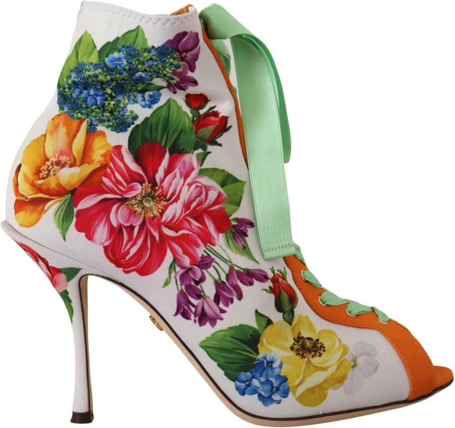 Dolce & Gabbana Bloemenprint Enkellaarzen La9805