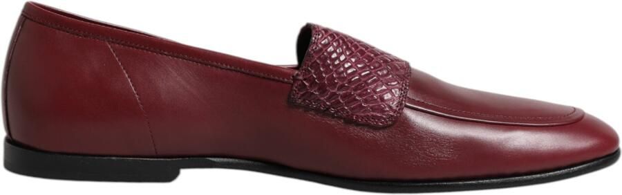 Dolce & Gabbana Bordeau Kalfskinnen Lederen Formal Instappers