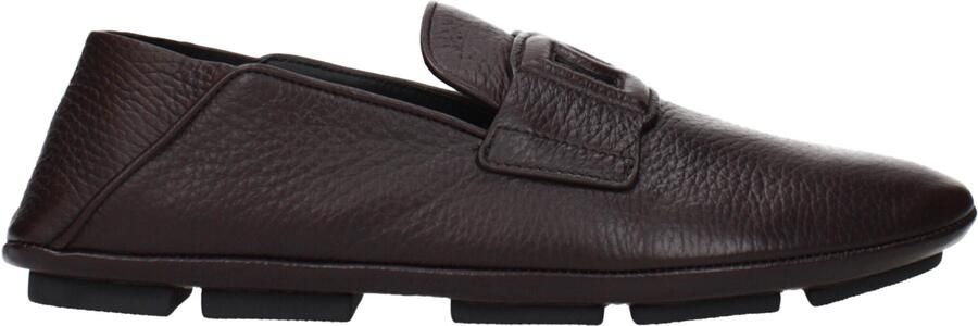 Dolce & Gabbana Bruine Leren Instappers