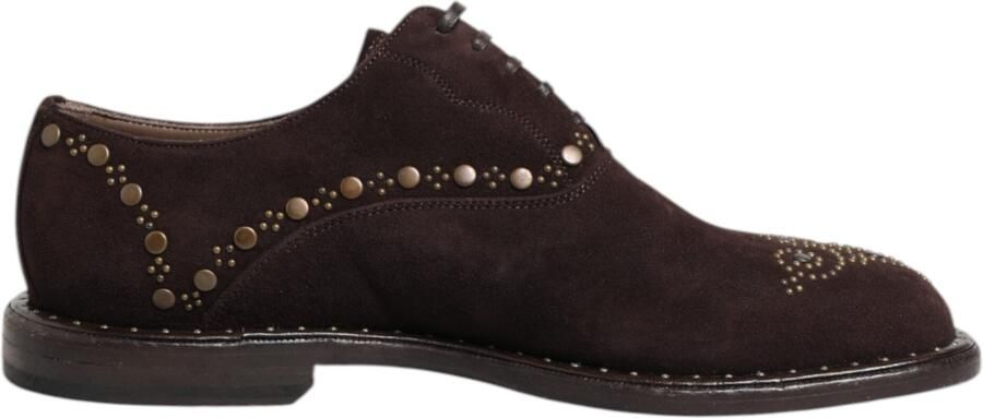 Dolce & Gabbana Bruine Velours Veterschoenen