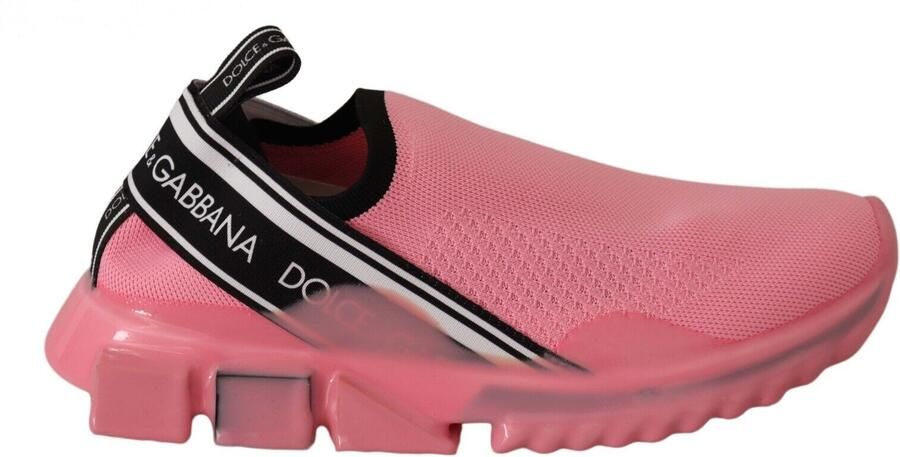Dolce & Gabbana Dames Roze Slip On Casual Lage Sorrento Sneakers Schoenen