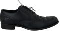 Dolce & Gabbana Donkerblauwe Leren Wingtip Oxford Dresschoenen - Blauw