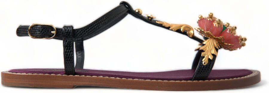 Dolce & Gabbana Florale Versierde Sandalen Model La10367