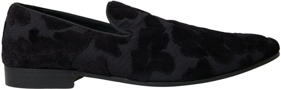 Dolce & Gabbana Fluwelen Instappers met Bloemenpatroon