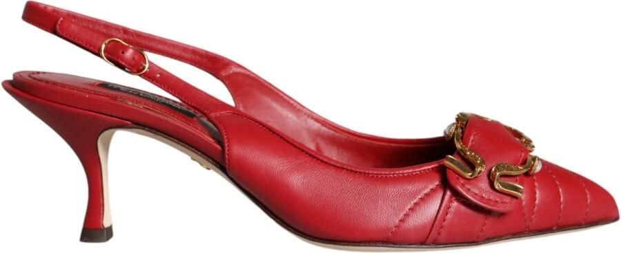 Dolce & Gabbana Gegarneerde Slingback Kitten Hakken