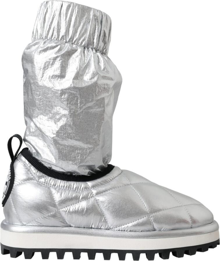 Dolce & Gabbana Gequilte Metalen Enkelboots