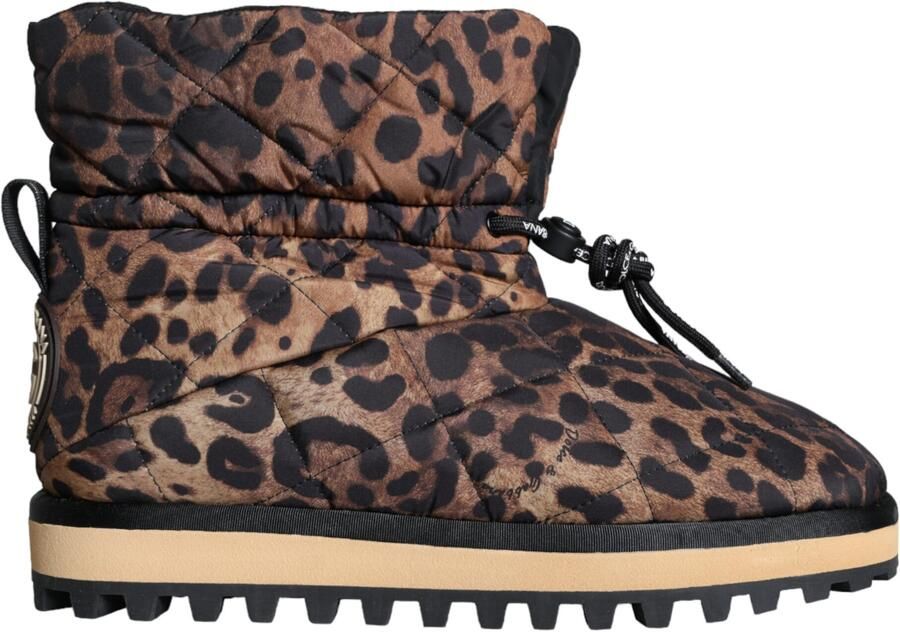 Dolce & Gabbana Gequiltte Enkellaarsjes met Luipaardprint