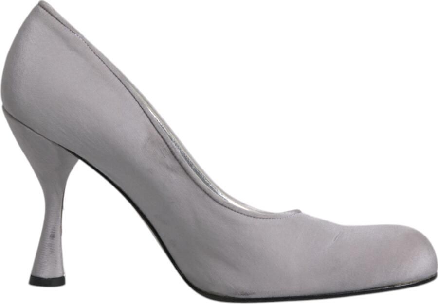Dolce & Gabbana Grijze Satijnen Pumps Met Hakken