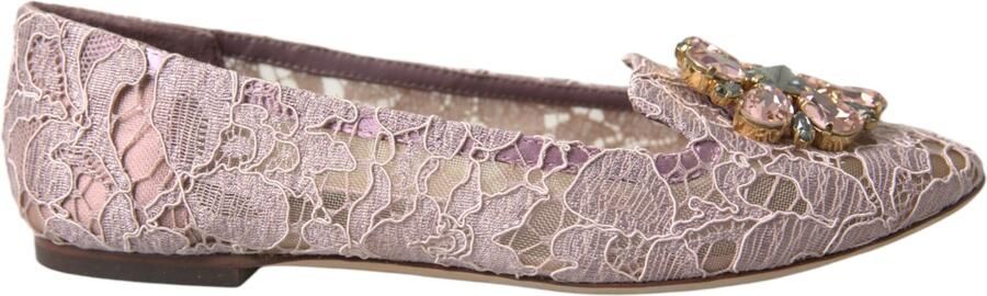 Dolce & Gabbana Kant Ballerina Flats met Kristal Detail