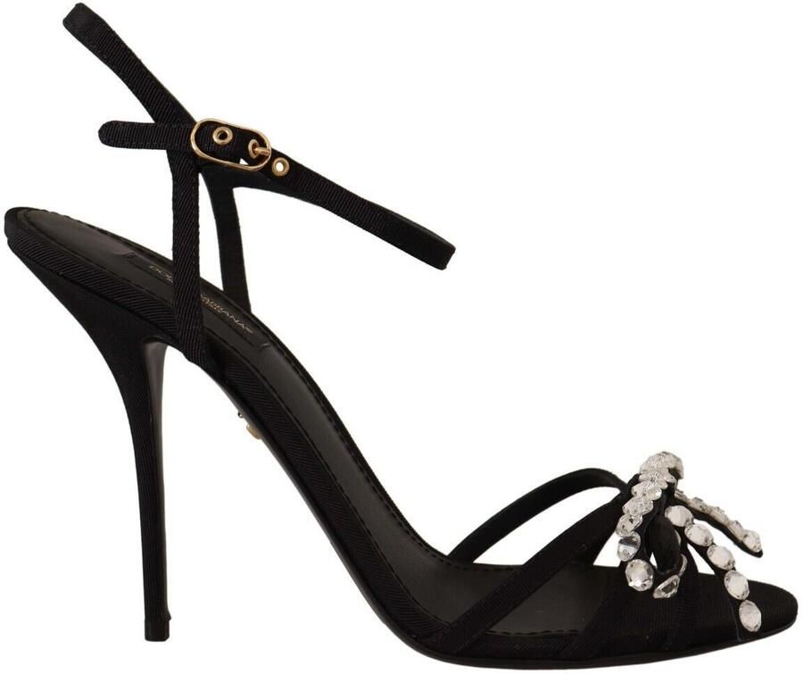 Dolce & Gabbana Kristallen Versierde Sandalen Met Enkelsluiting Hakken