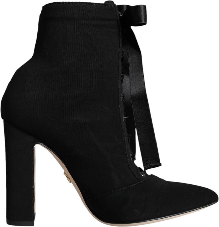 Dolce & Gabbana Laced Enkelboots Zwart Stijl