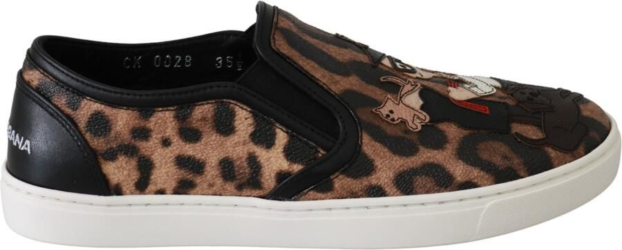 Dolce & Gabbana Leer Luipaard #dgfamily Instappers Schoenen