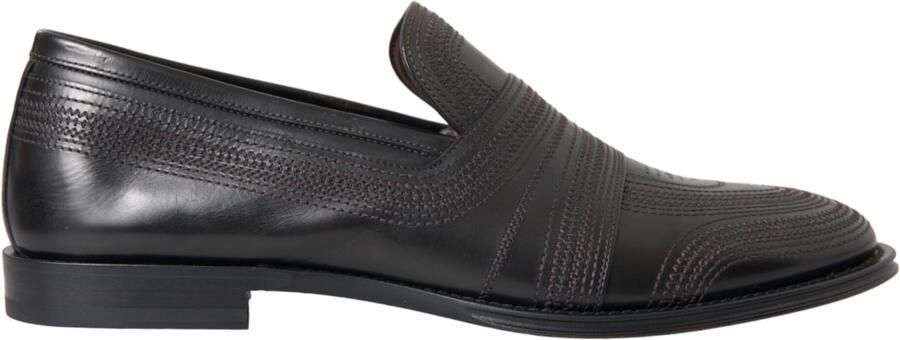 Dolce & Gabbana Leren Loafers Geïnspireerd op Borduursteken Slipon Stijl