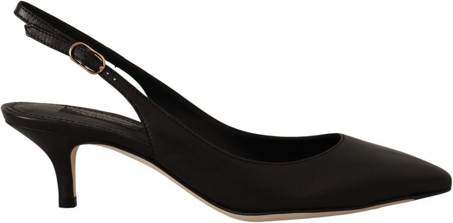 Dolce & Gabbana Leren Slingback Hakken Zwarte