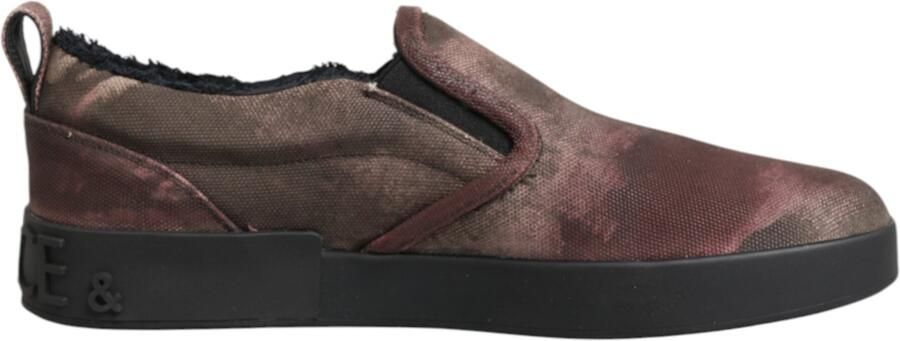 Dolce & Gabbana Multicolor Katoenen Lage Instap Sneakers voor Mannen