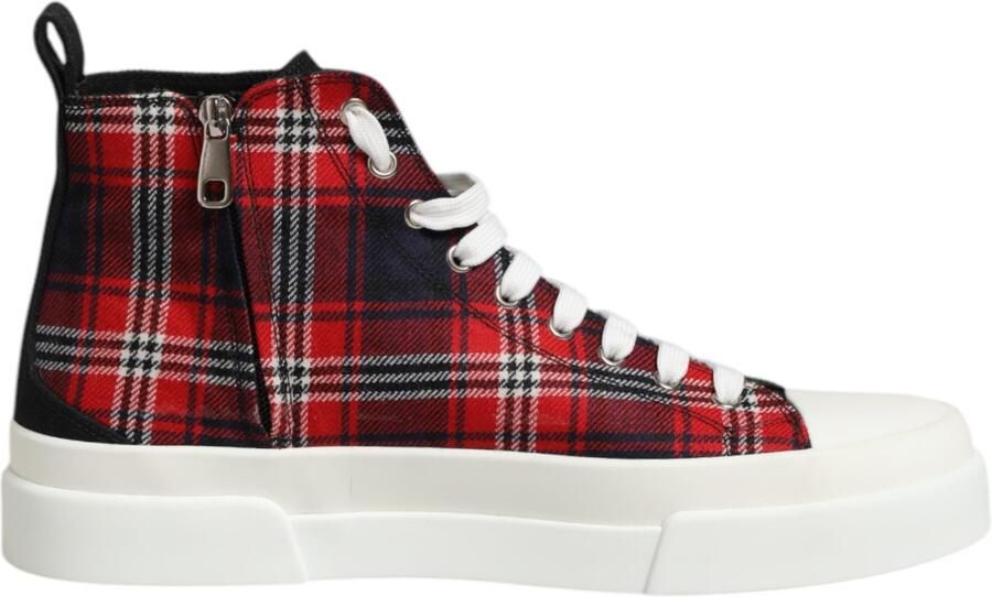Dolce & Gabbana Multikleur Katoenen Hoge Sneakers voor Mannen