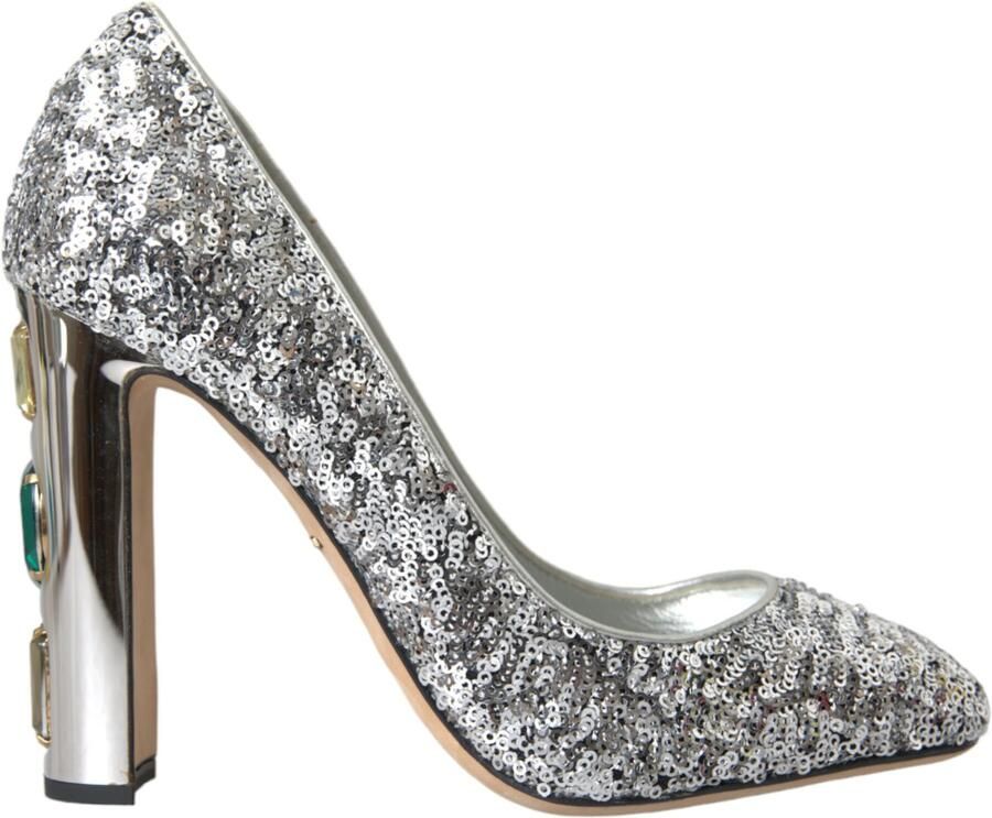 Dolce & Gabbana Pailletten Pumps met Sieraden Detail