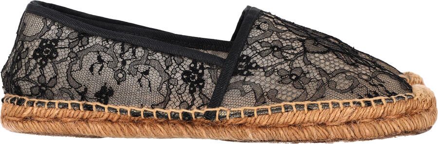 Dolce & Gabbana Pre-owned Dolce & Gabbana Leren Espadrilles in Zwarte Canvas