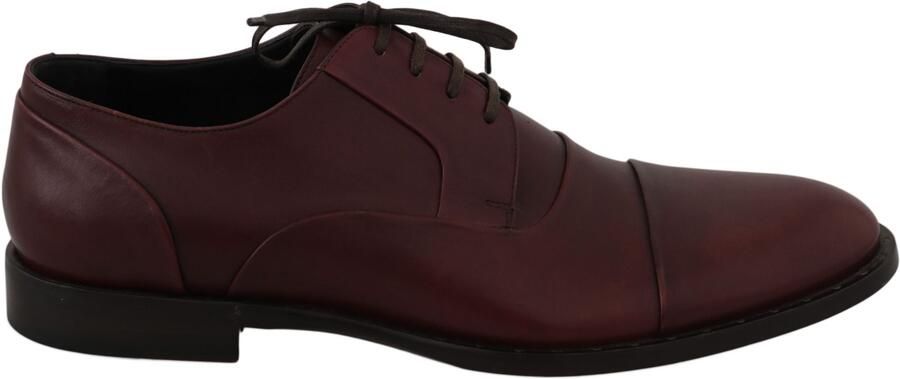Dolce & Gabbana Rode Bordeaux Leren Derby Formele Schoenen