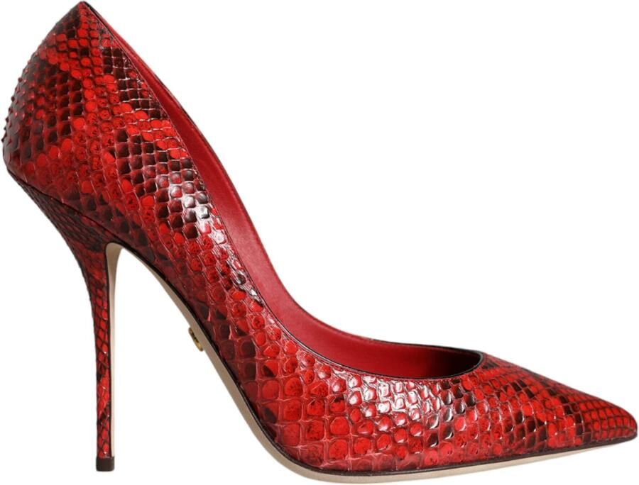 Dolce & Gabbana Rode Leren Stiletto Hakken Pumps Schoenen