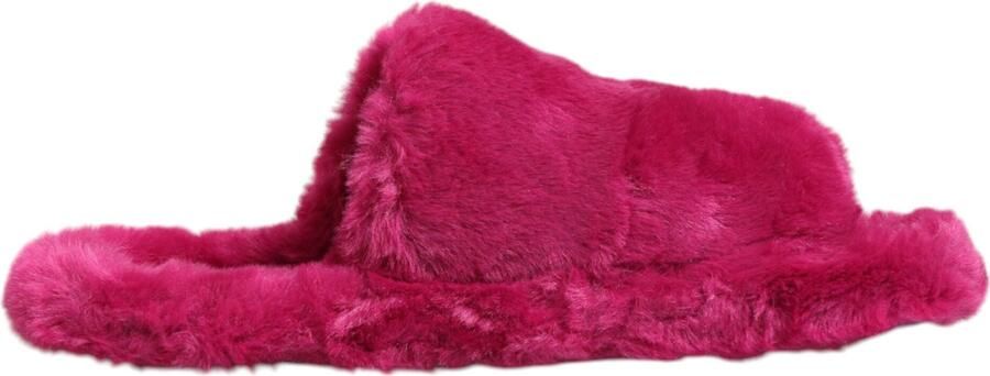 Dolce & Gabbana Roze Acrylaat Nepbont Heren Slippers Sandalen Schoenen