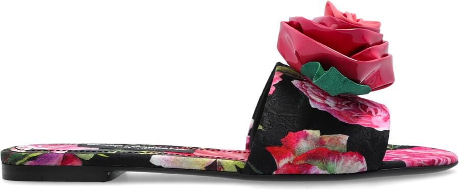 Dolce & Gabbana Slides met bloemenmotief