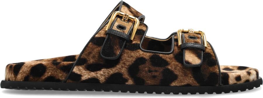 Dolce & Gabbana Slippers met dierenprint