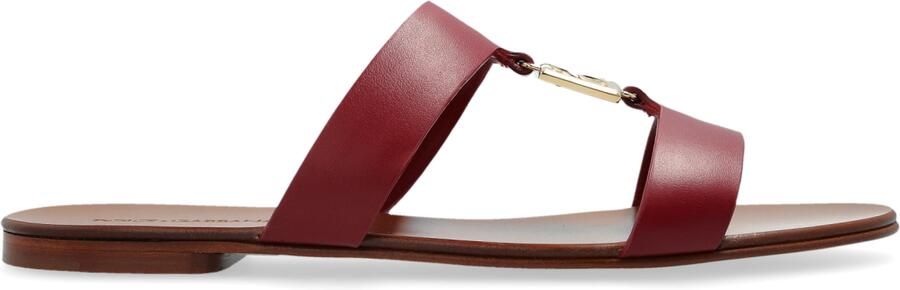 Dolce & Gabbana Slippers met een logo-vormige applicatie.
