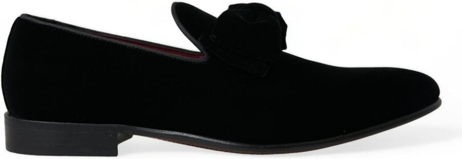 Dolce & Gabbana Velours Loafers met Strikdetail